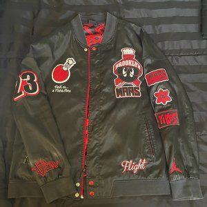 Marvin The Martian Air Jordan Black Bomber Leather Jacket